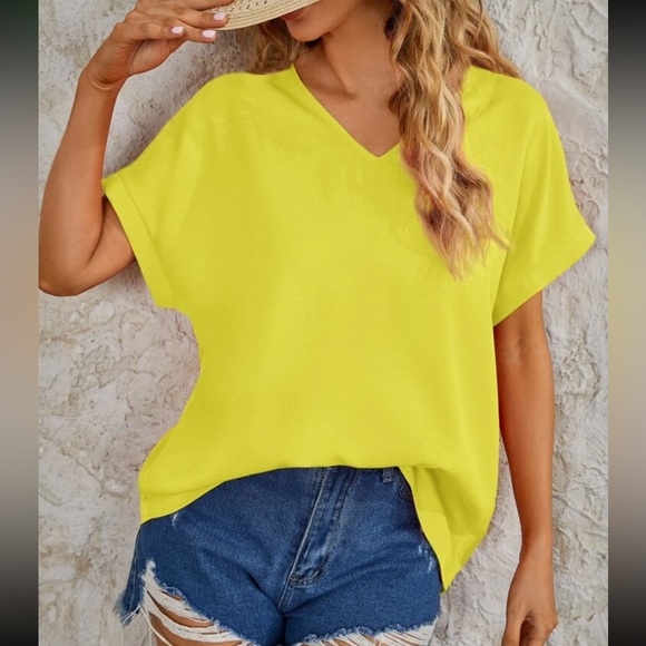 Boho V neck batwing sleeve blouse